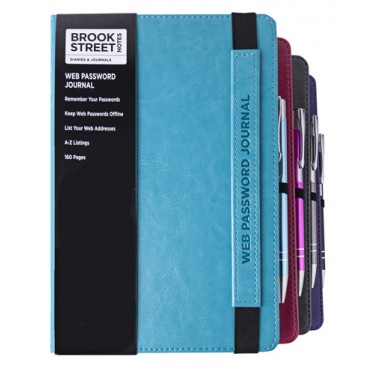 NEW RANGE! Web Password and Internet Address Notebook A5